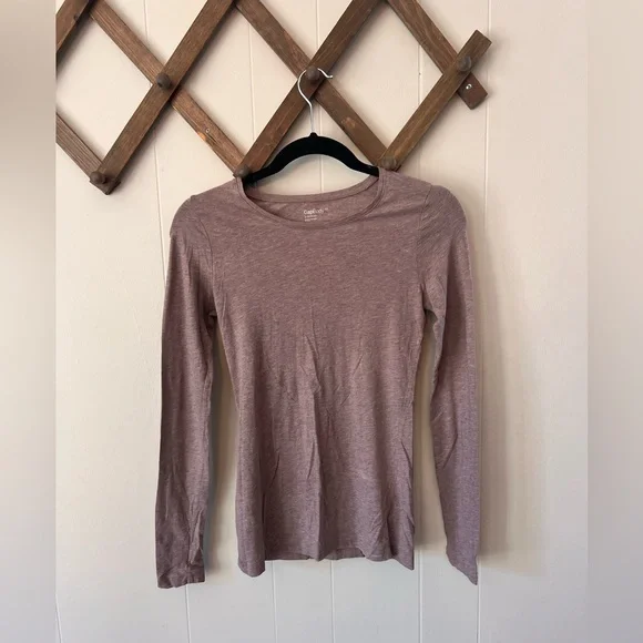 GAP Tops Long Sleeve Coffee Colored Gap Body Top Poshmark